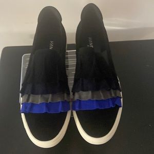 Vaneli Suede Ruffle Slip-On